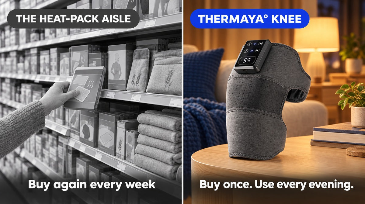 The heat-pack aisle versus one Thermaya° Knee