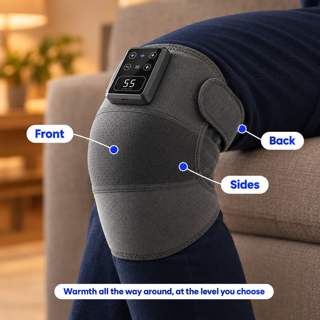 Thermaya° Knee worn over trousers: warmth at the front, sides and back of the knee