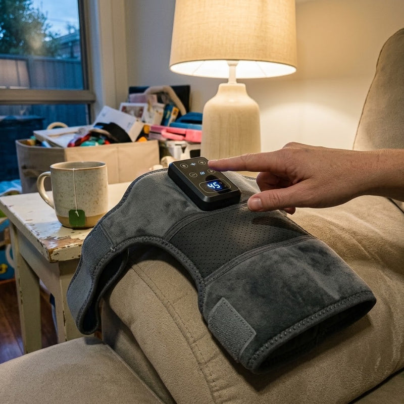 Step 1: hold the power button on the Thermaya° Knee control unit
